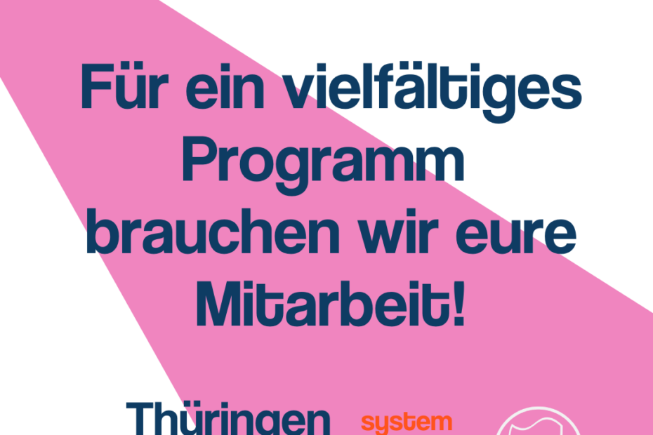 Sharepic mit der Aufschrift "Call for Content - Für ein vielfältiges Programm brauchen wir eure Mitarbeit!".